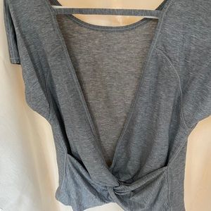 Lululemon Open Back Tshirt Grey